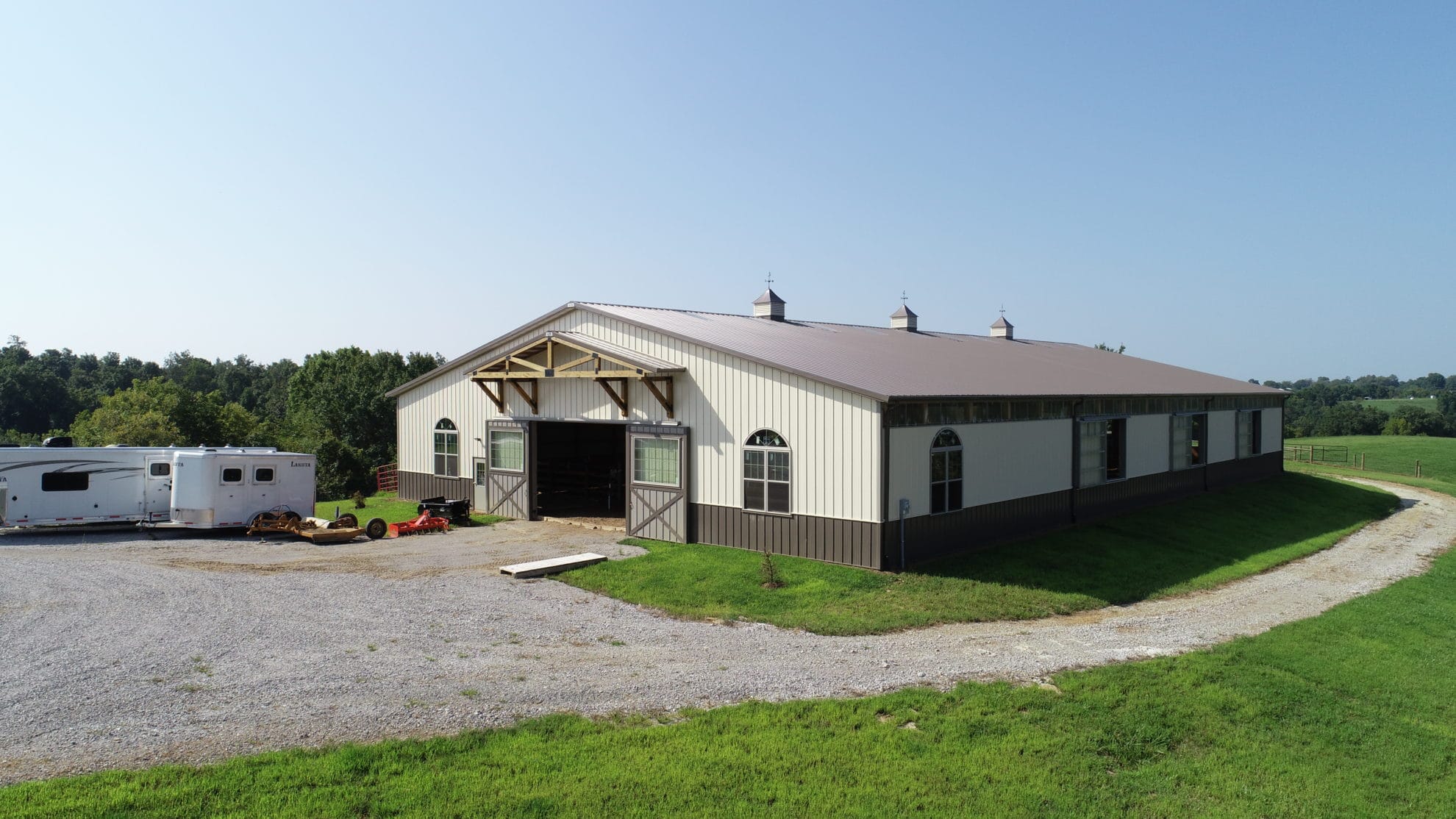 Pole Barn Equestrian Riding Arena