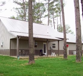 Pole Barn Steel Cabin