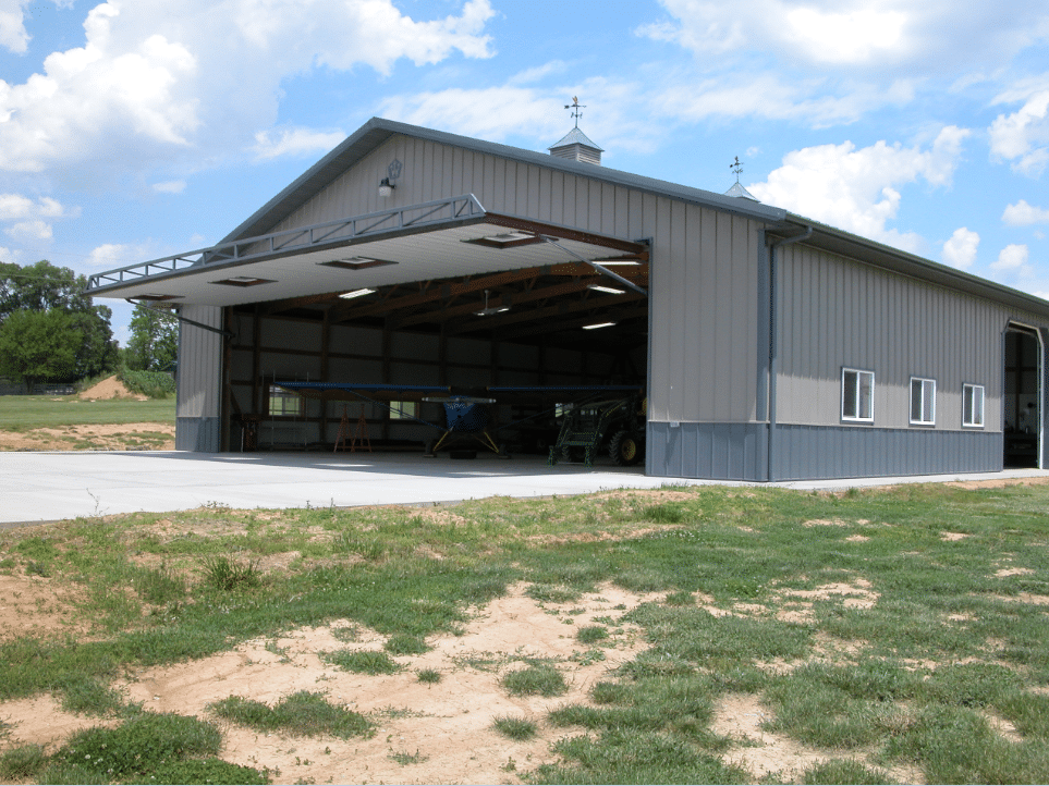Post Frame Airplane Hangar