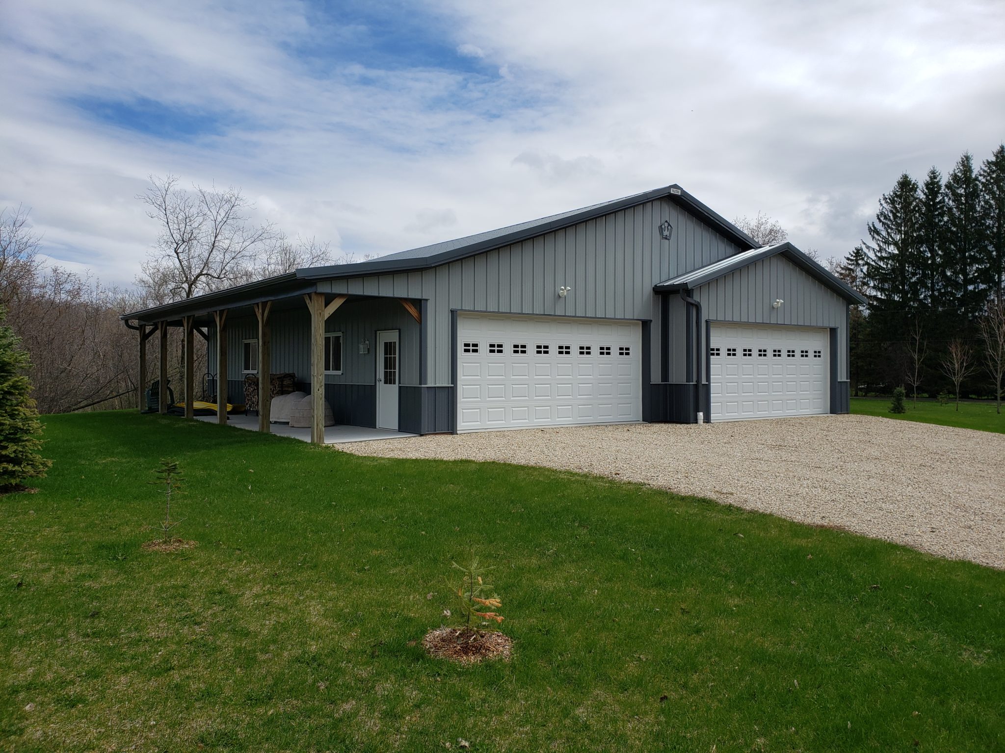 Steel Garage with Porch