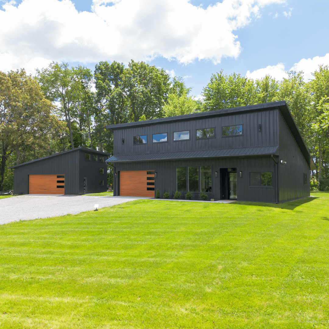 Modern Black Barndominium