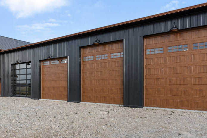 Barndominium Extra Features Showing Multiple Garage Doors