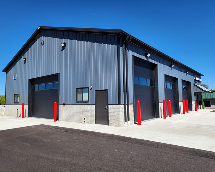 Exterior of Post-Frame Auto Structure