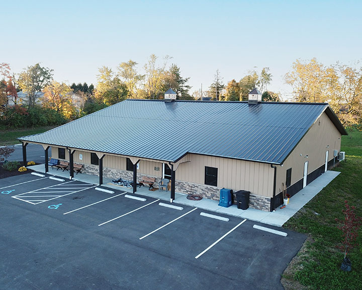 Exterior of Post-Frame Municipal Building