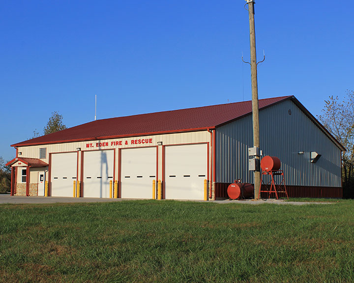 Exterior of Post-Frame Fire Station