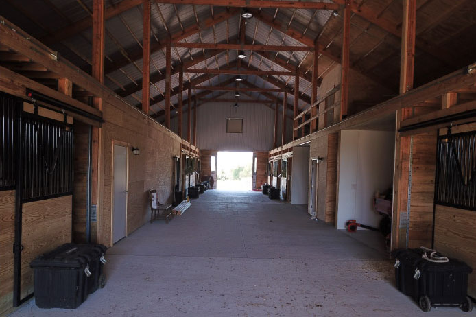 Interior of Equestrian Barn