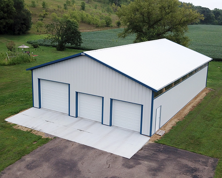 White Colored Storage Building