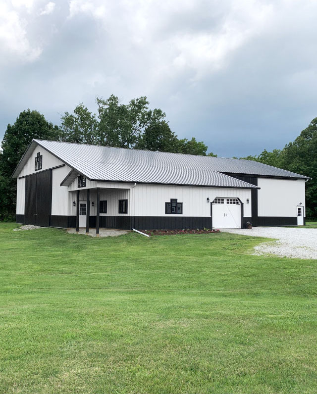 Post-Frame Steel Barn Project