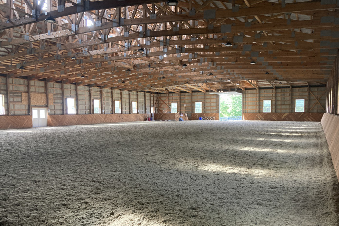 Interior of Custom Post-Frame Riding Arena