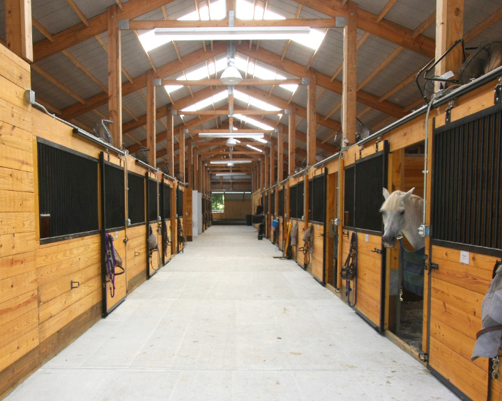 Horse Stall Inside Riding Arena