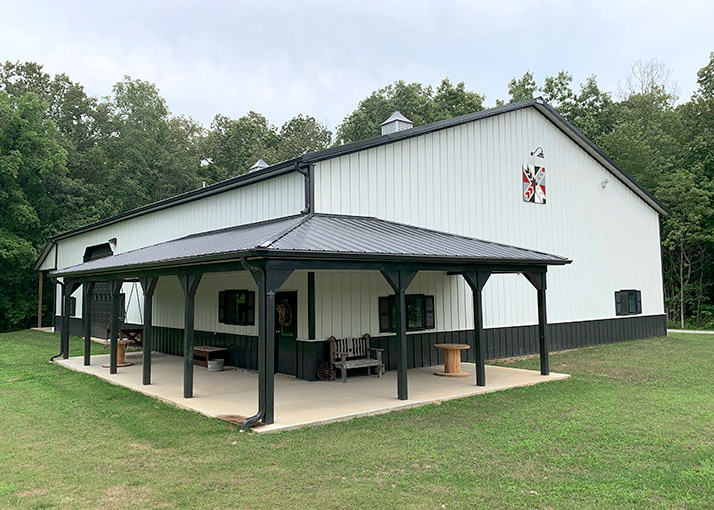 Outside of White Barn Converted to Hobby Shop