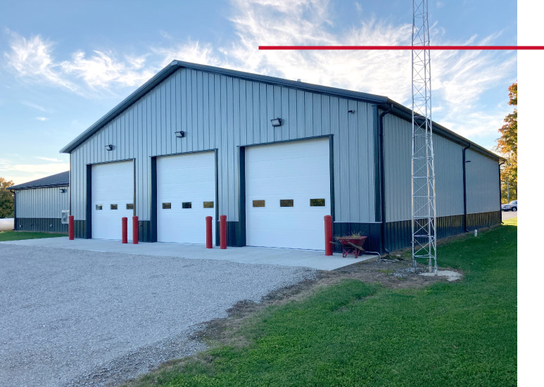 Post-Frame Fire Station Built by Walters Buildings