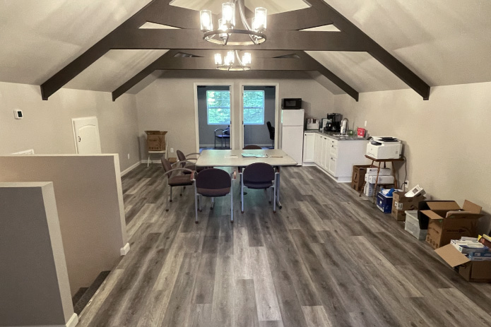 Interior of Living Area Showing Dinette and Kitchen