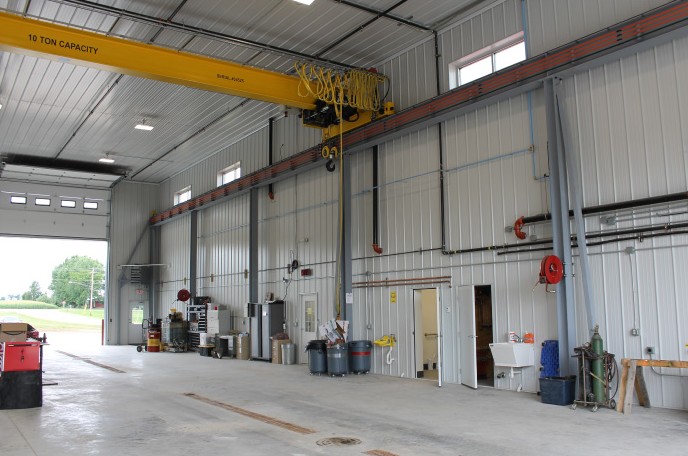 Custom Features of the Repair and Storage Building