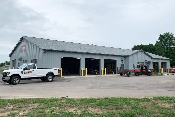 Building Showing Five Overhead Doors