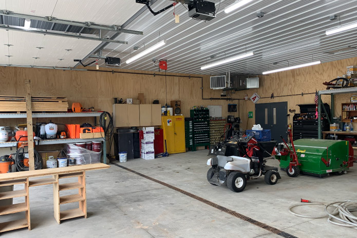 Custom Features of the Maintenance and Storage Garage