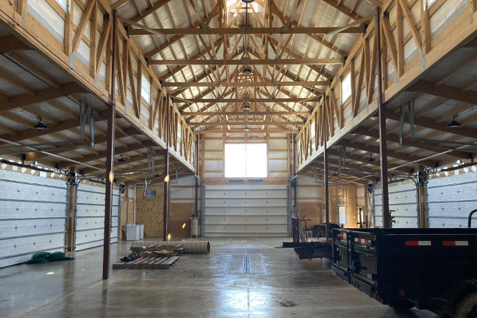 Showing Walters’ engineered trusses