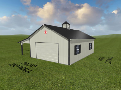 Pole Shed With Porch