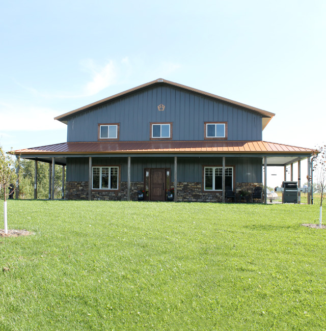 Pole Barn House in Spring Valley, Wisconsin