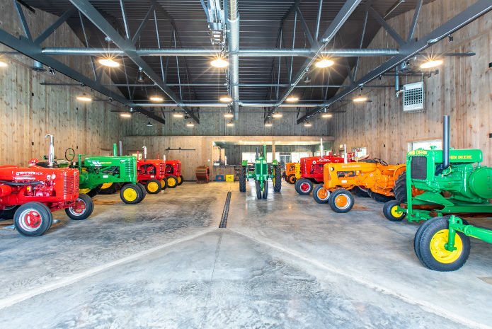Multiple Tractors Fit Inside the Storage Area