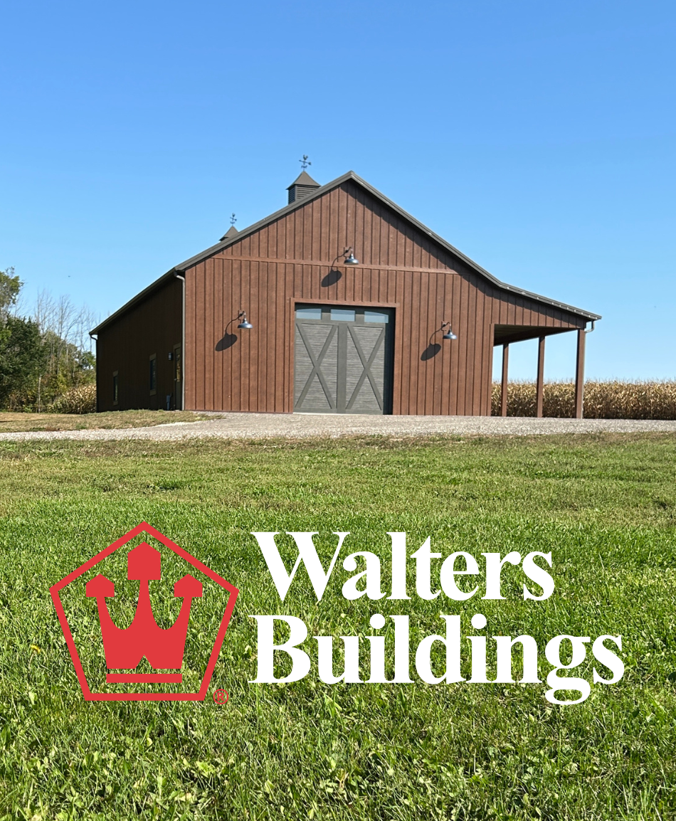 A brown pole shed by Walters Buildings