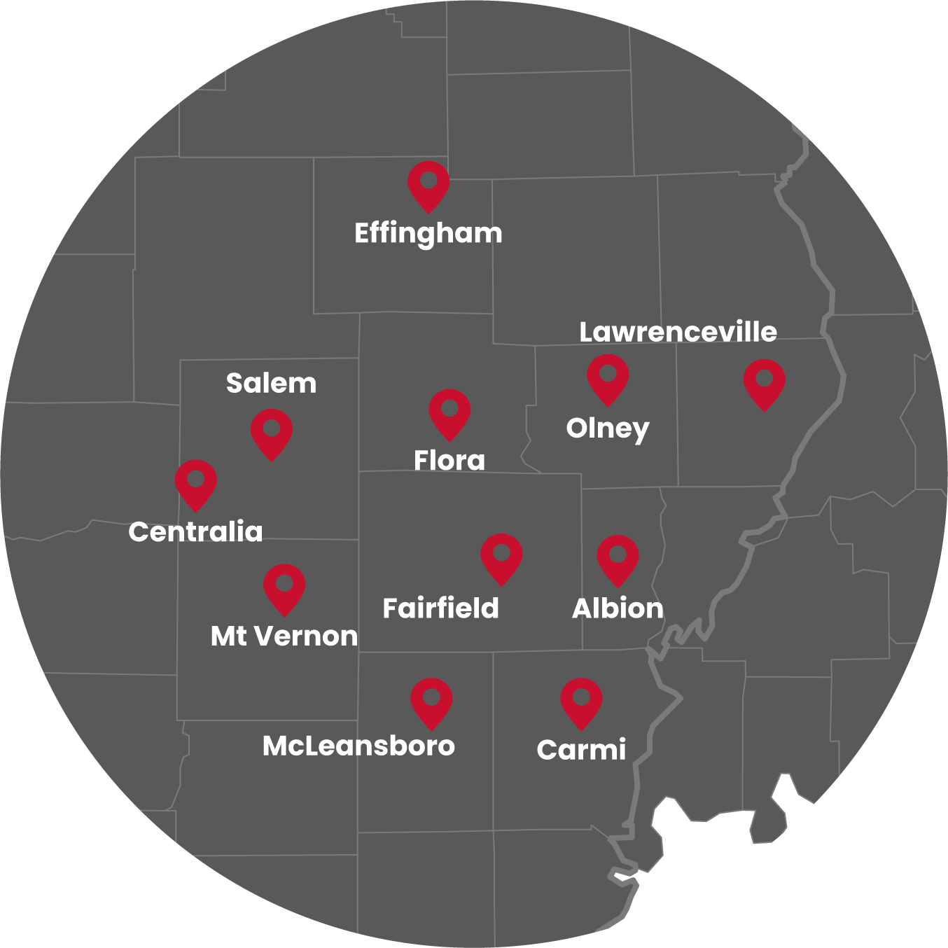 Fairfield Service Map Fairfield Service Map