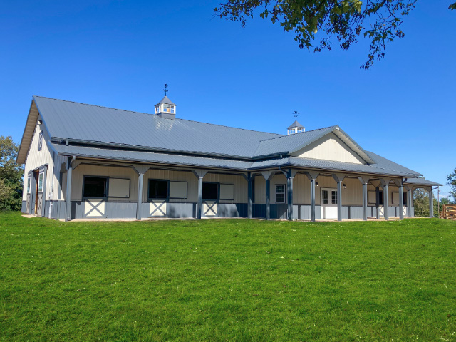 Post-Frame Equestrian Barn in Lawrenceburg Kentucky