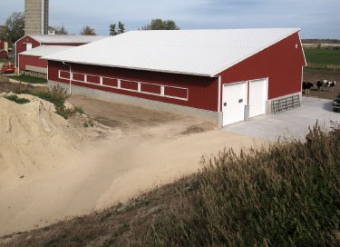 Post-Frame Dairy Barn in West Bend, Wisconsin