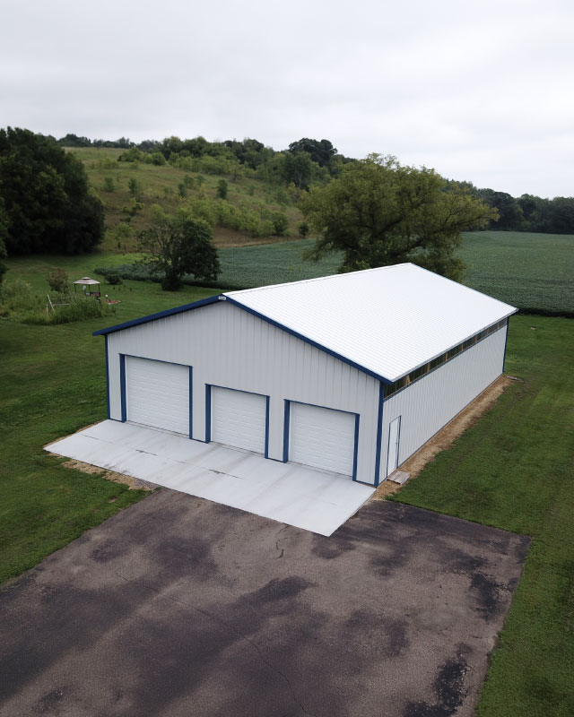 Custom Post-Frame Storage Building in Strum, Wisconsin