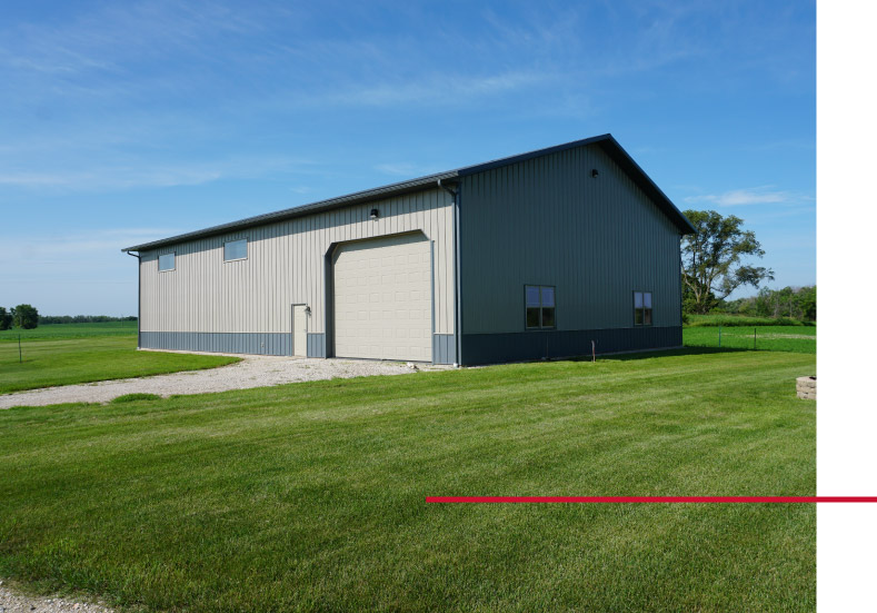Front Exterior of Custom Pole Barn Sports Complex Front Exterior of Custom Pole Barn Sports Complex