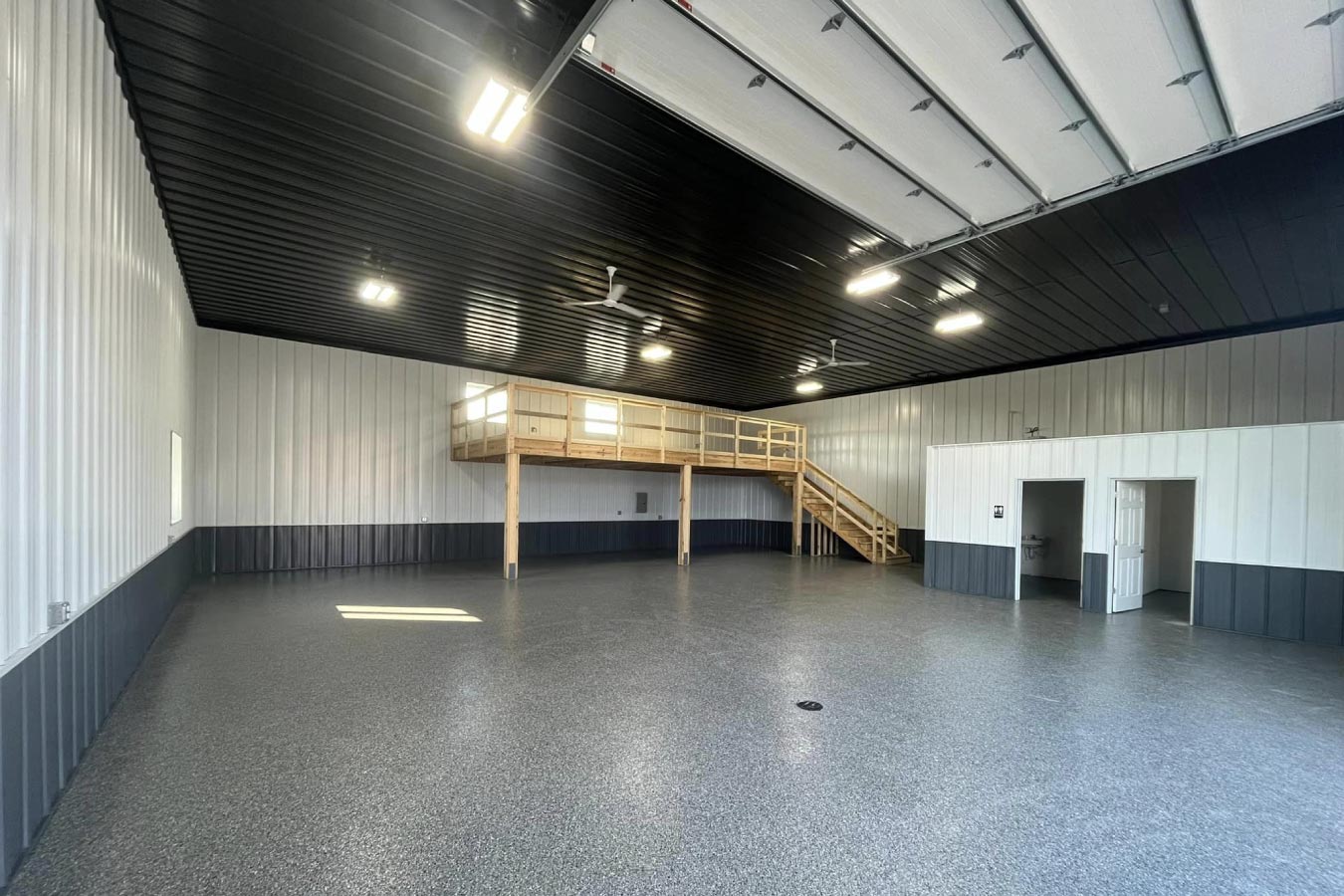 Interior View of Storage Condo with epoxy floor