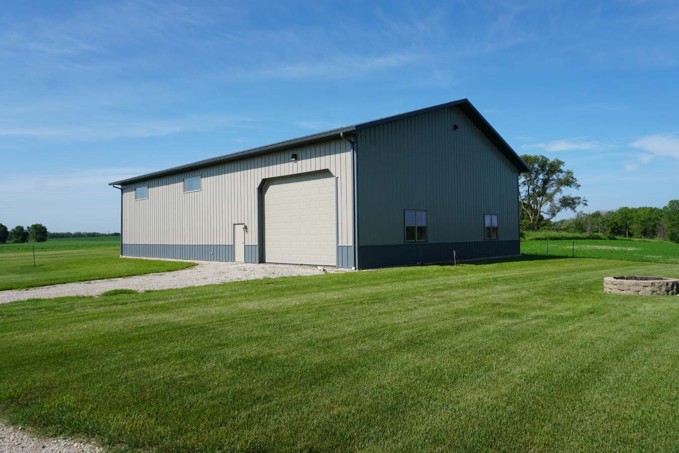 Overhead Door Access to Pole Barn Sports Complex