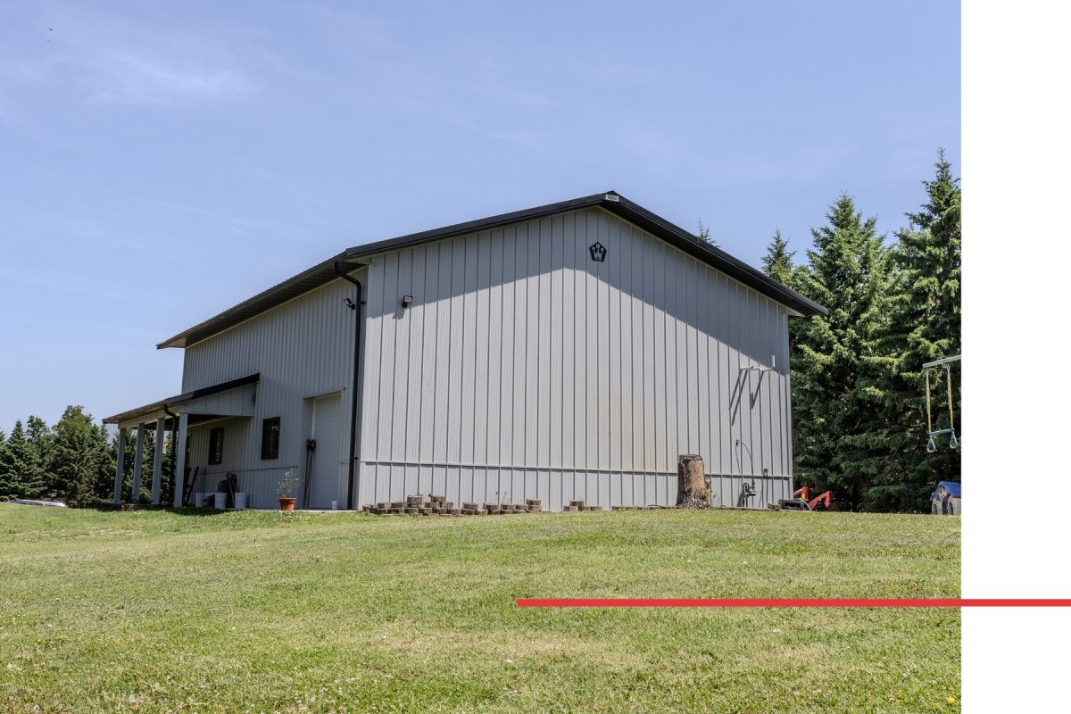 36x50 pole barn garage designed for vehicle, equipment, workshop and seasonal storage