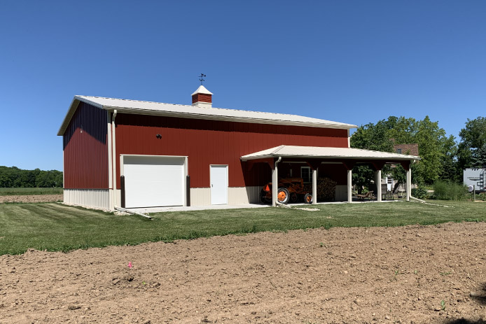 wraparound Porch and Front Overhead Door