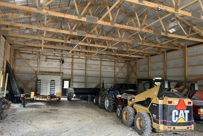 16-foot eave height provides a spacious interior