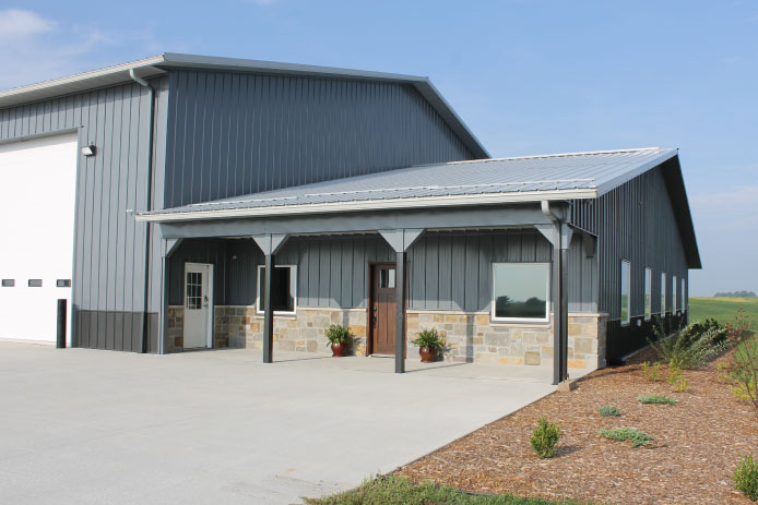 Covered Front Porch for attached office space Covered Front Porch for attached office space