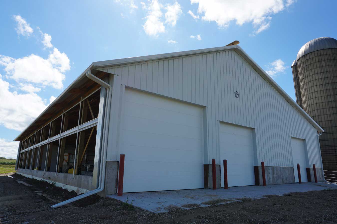 Dairy Barn with three overhead doors