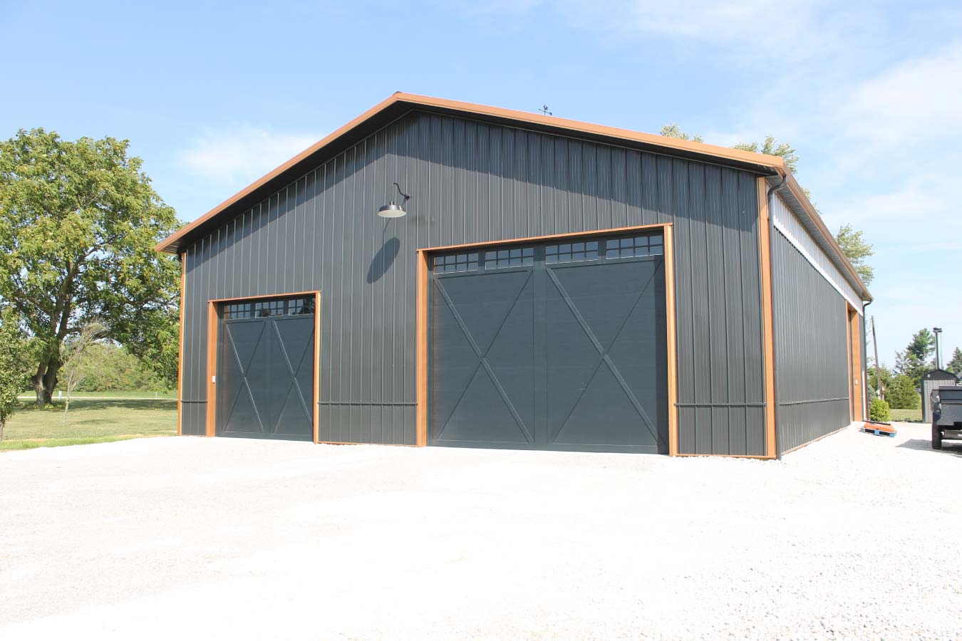 Equipment Storage with Eave lights