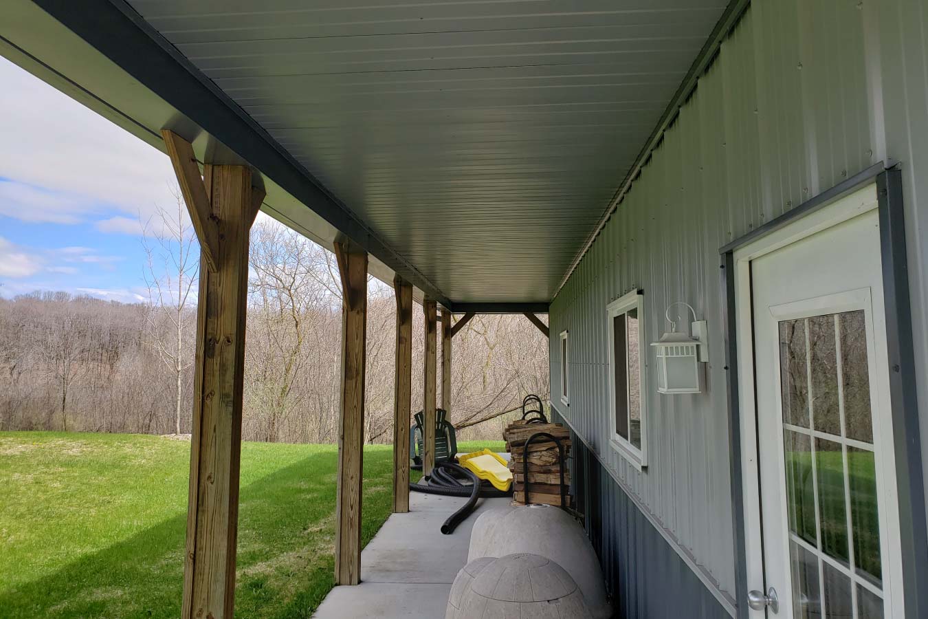 Metal Pole Shed Porch