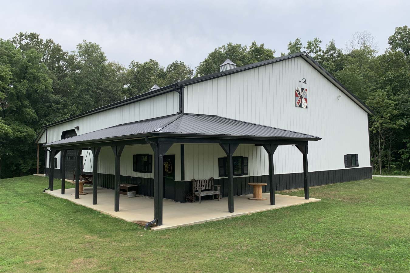 Steel wraparound Porch