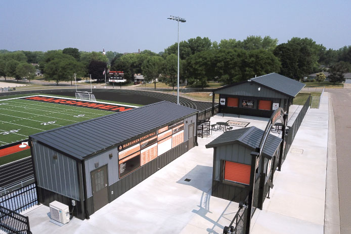 concessions, ticketing, and entry building