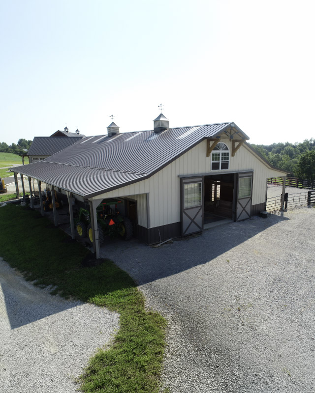 Custom Post-Frame Horse Stall Barn in Waddy, Kentucky Custom Post-Frame Horse Stall Barn in Waddy, Kentucky