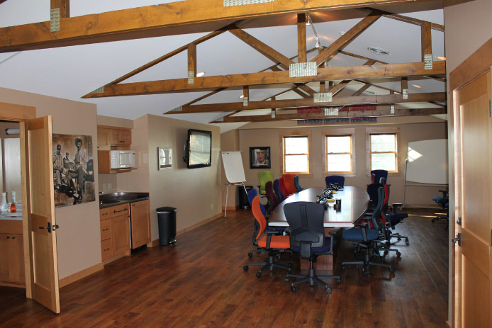 Conference Room inside the Post-Frame Residence Conference Room inside the Post-Frame Residence