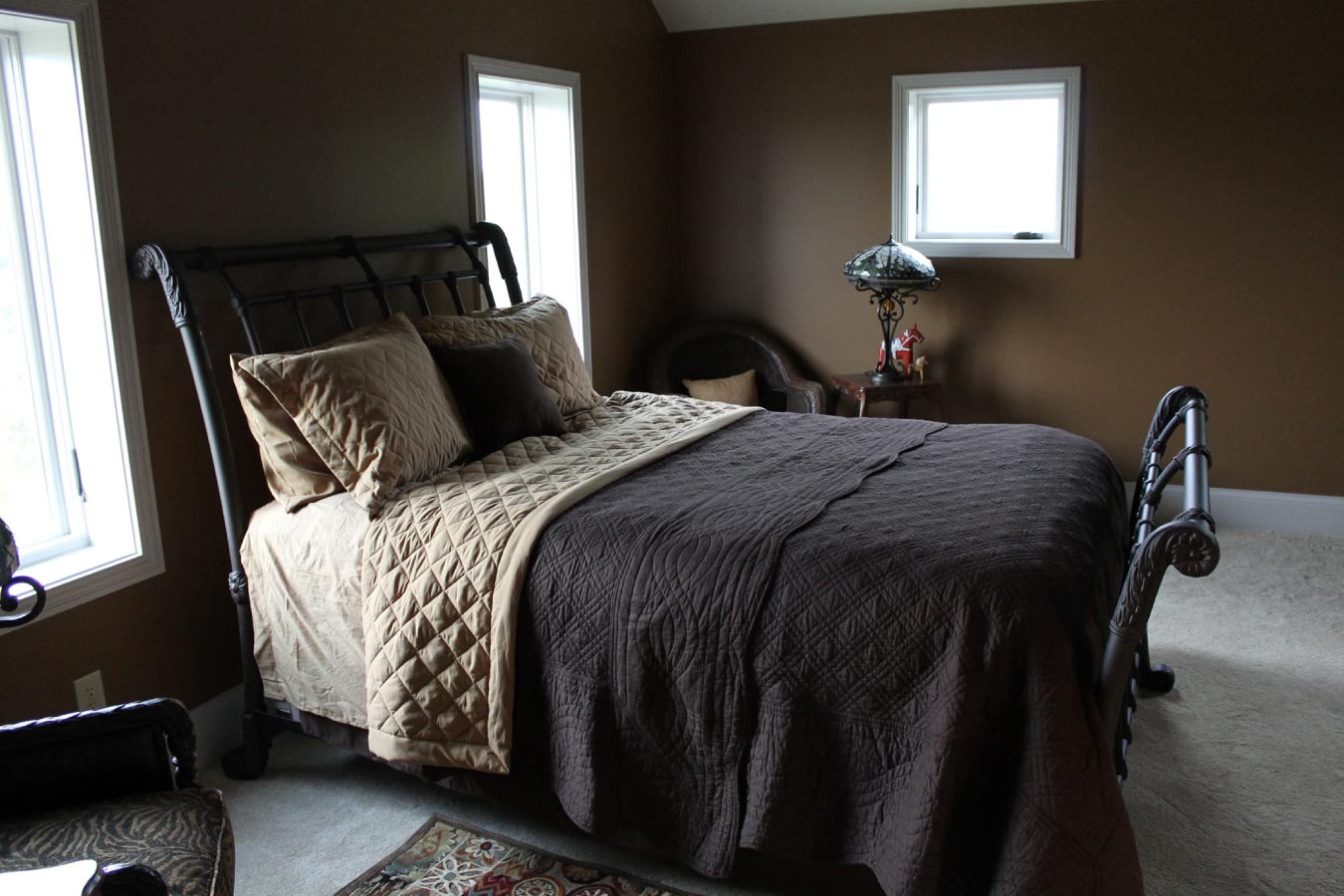 Pole Barn Home Master Bedroom