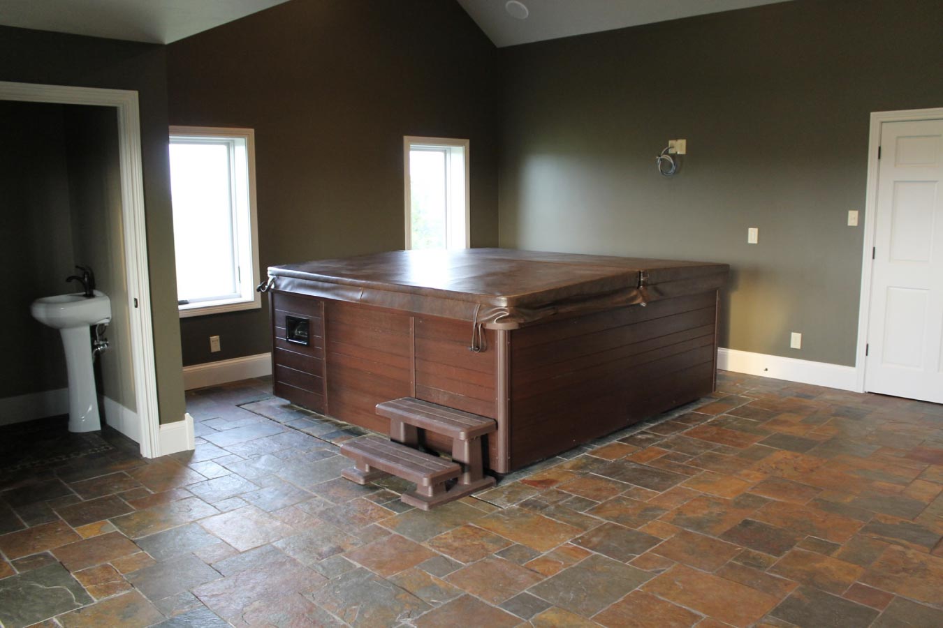 Pole Barn Home Hot Tub